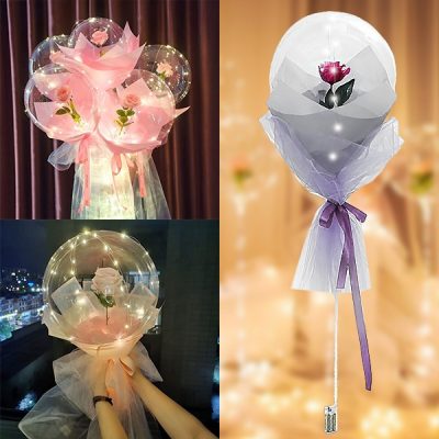LED léggömb rózsával a felejthetetlen pillanatokért | LOVEBALLOON