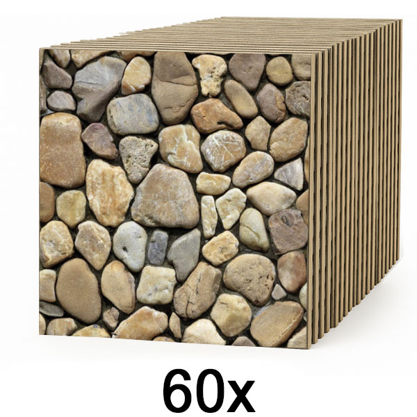 6x 3D kőhatású falburkoló csempék – lehúzható és felragasztható | STONEBLOCKS